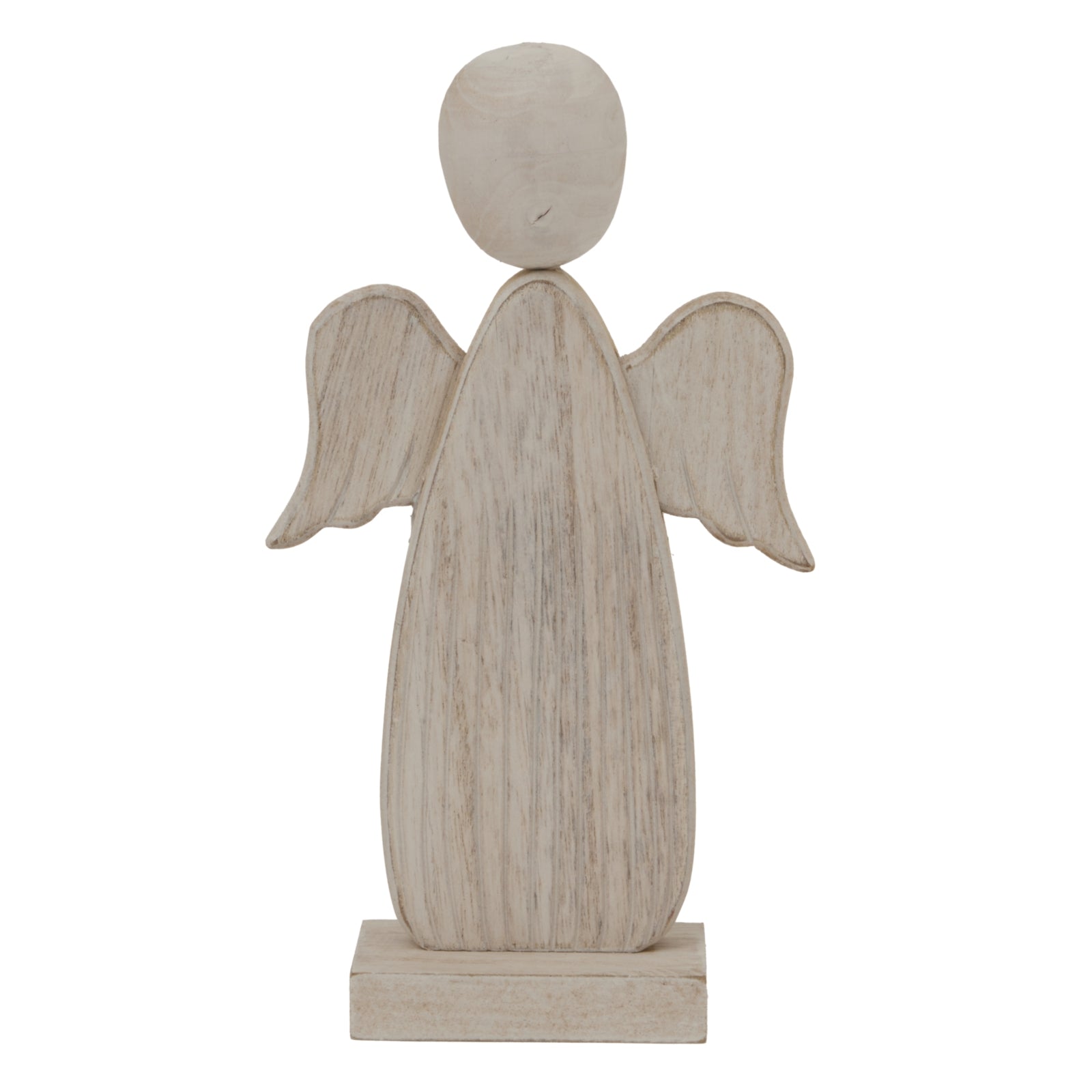 Large Whitewashed Rustic Angel