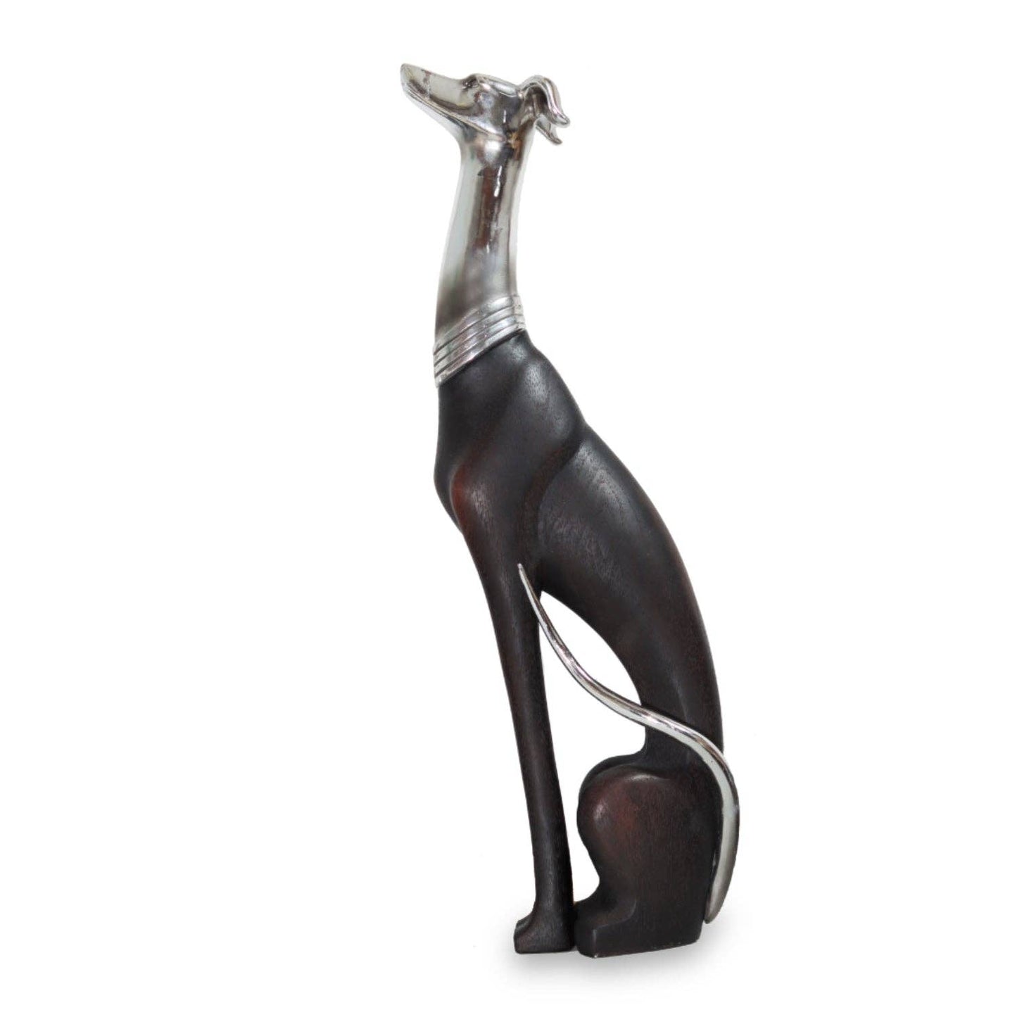 Sitting Dog Large – Hand-Painted Polyresin Dog Sculpture