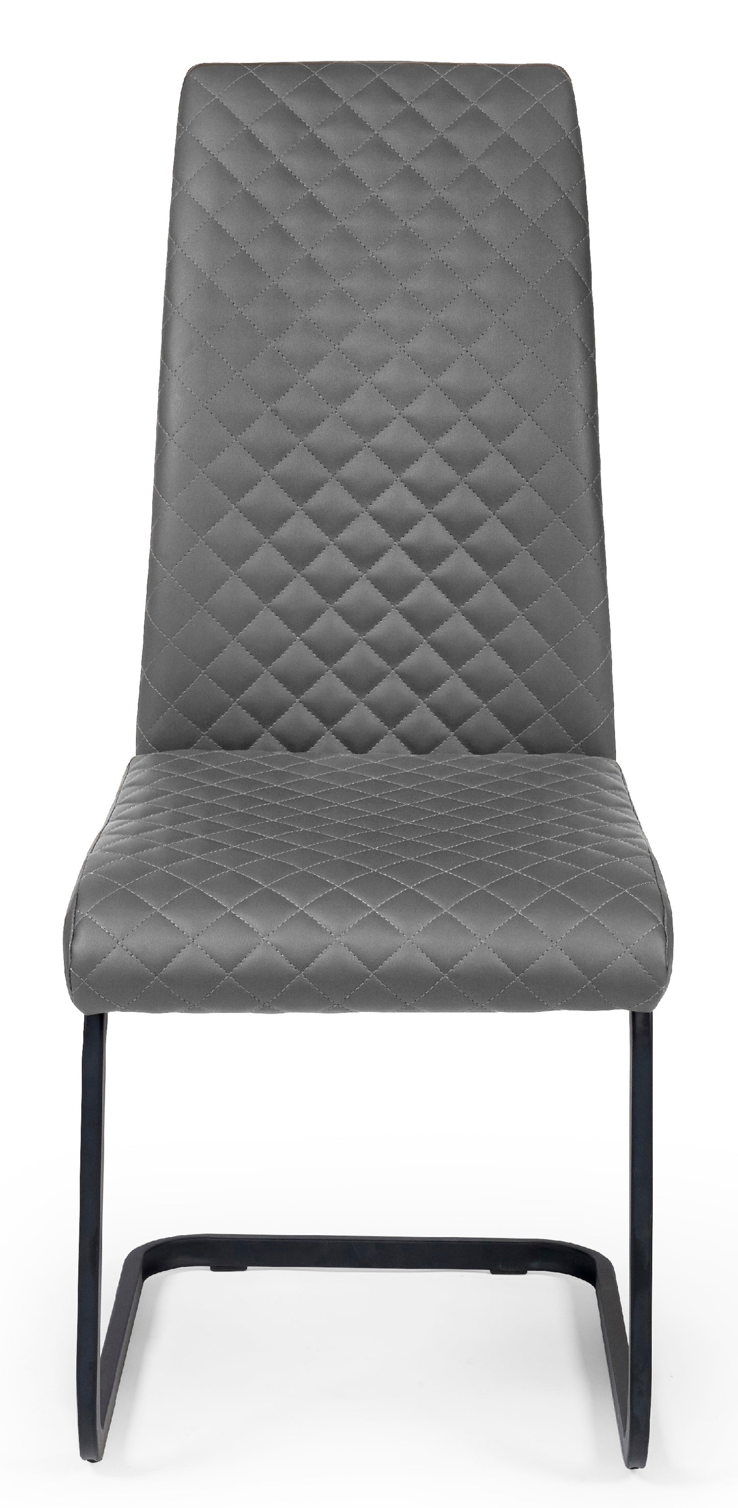 Set of 4 Xavier Grey Upholstered Cantilever Dining Chairs