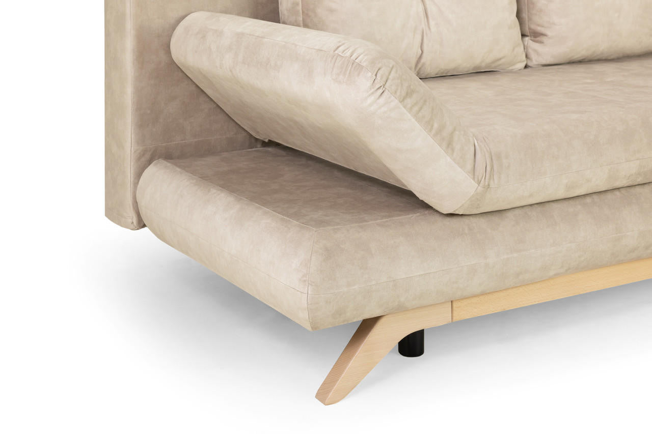 Athell Mocha 3 Seater Sofa Bed