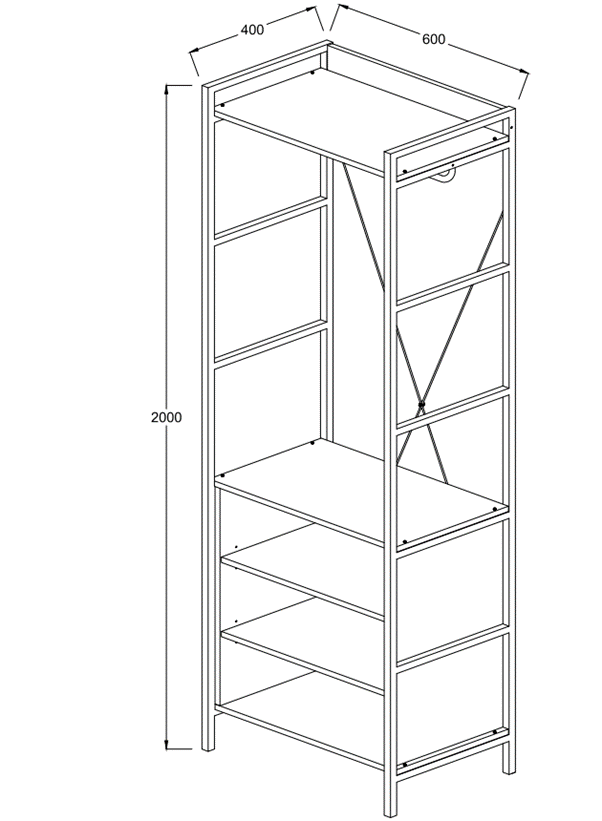 Claire-single-open-wardrobe-dimensions