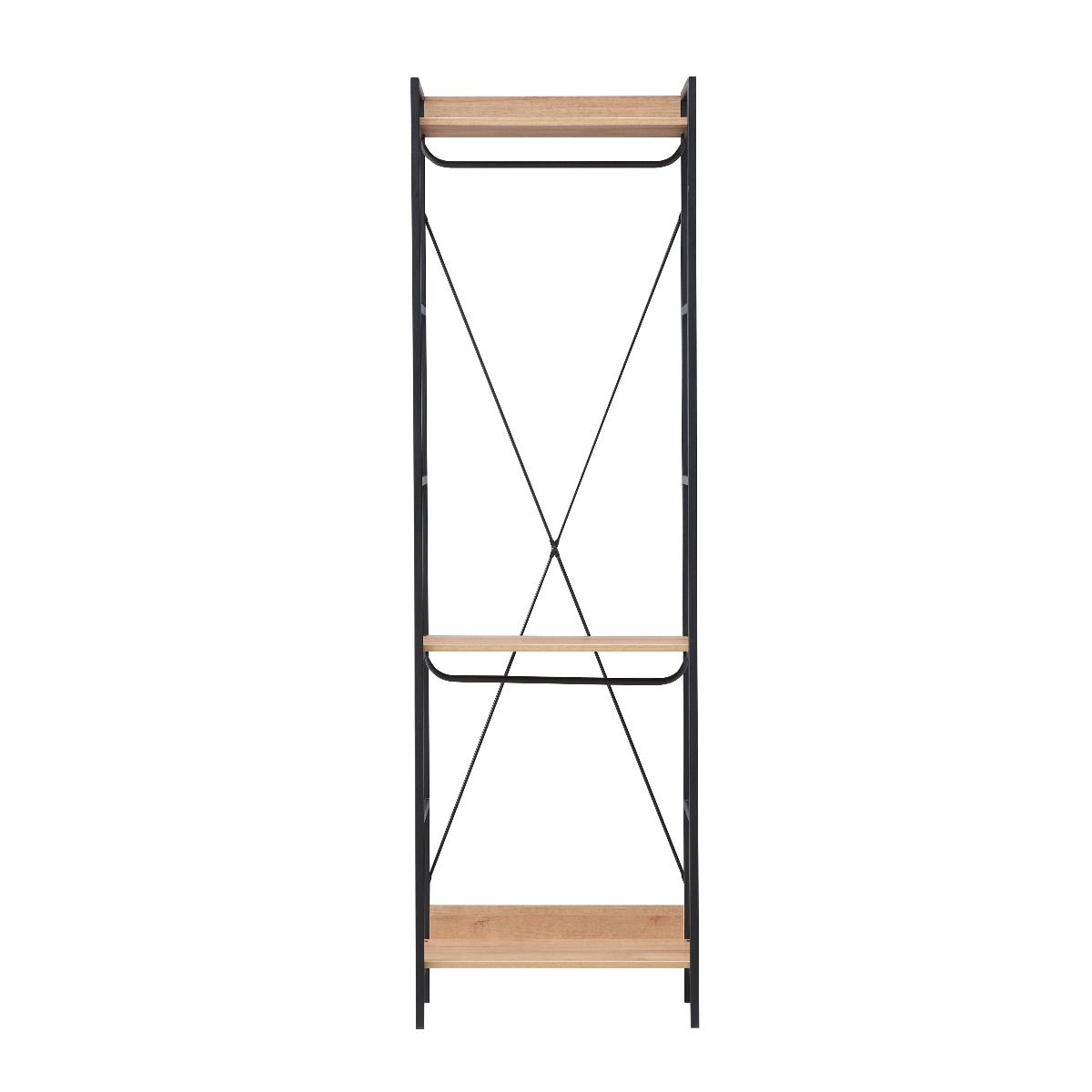 Claire-open-wardrobe-3-shelves-front