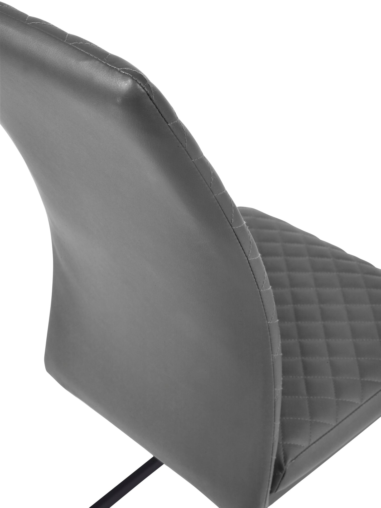 Set of 4 Xavier Grey Upholstered Cantilever Dining Chairs