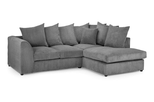 Harley Jumbo Corner Sofa - Grey