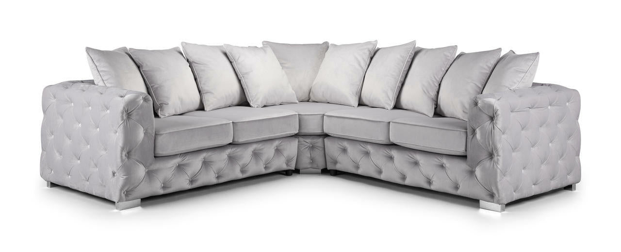 Ankara Silver Large Corner Sofa