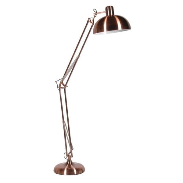 Candeeiro de chão de cobre industrial elegante