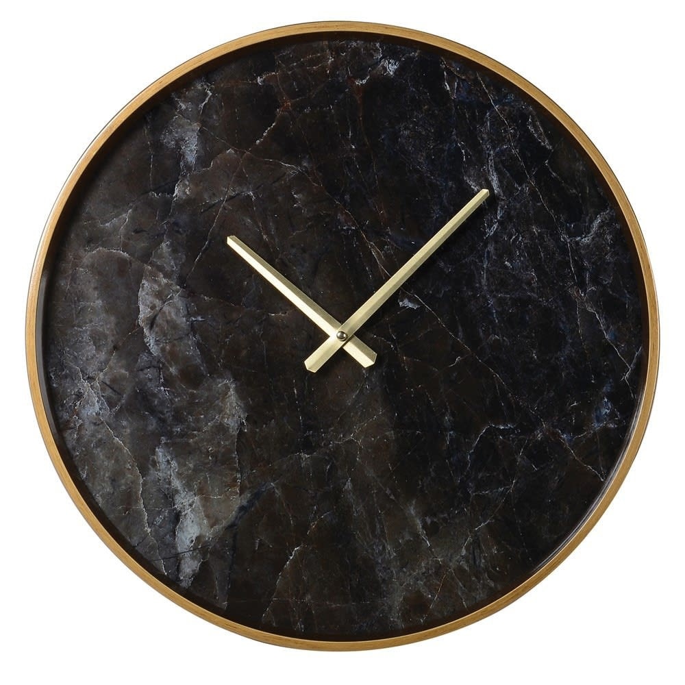 Black-marble-effect-clock