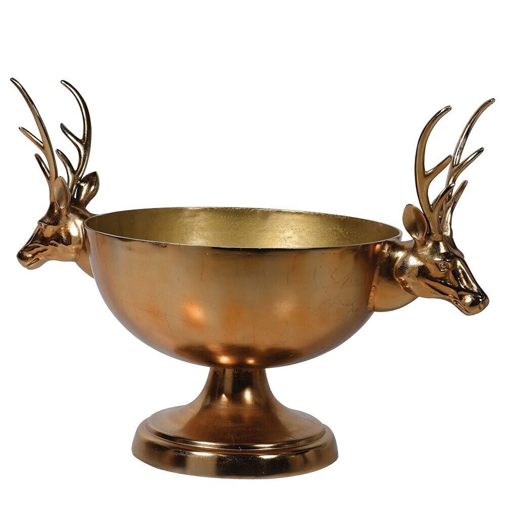 Oversized Gold Stag Handles Wine Cooler Media