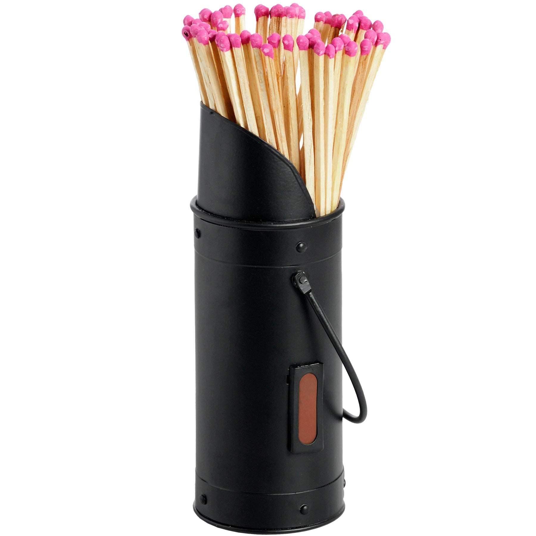 Black-matchstick-holder-with-60-matches