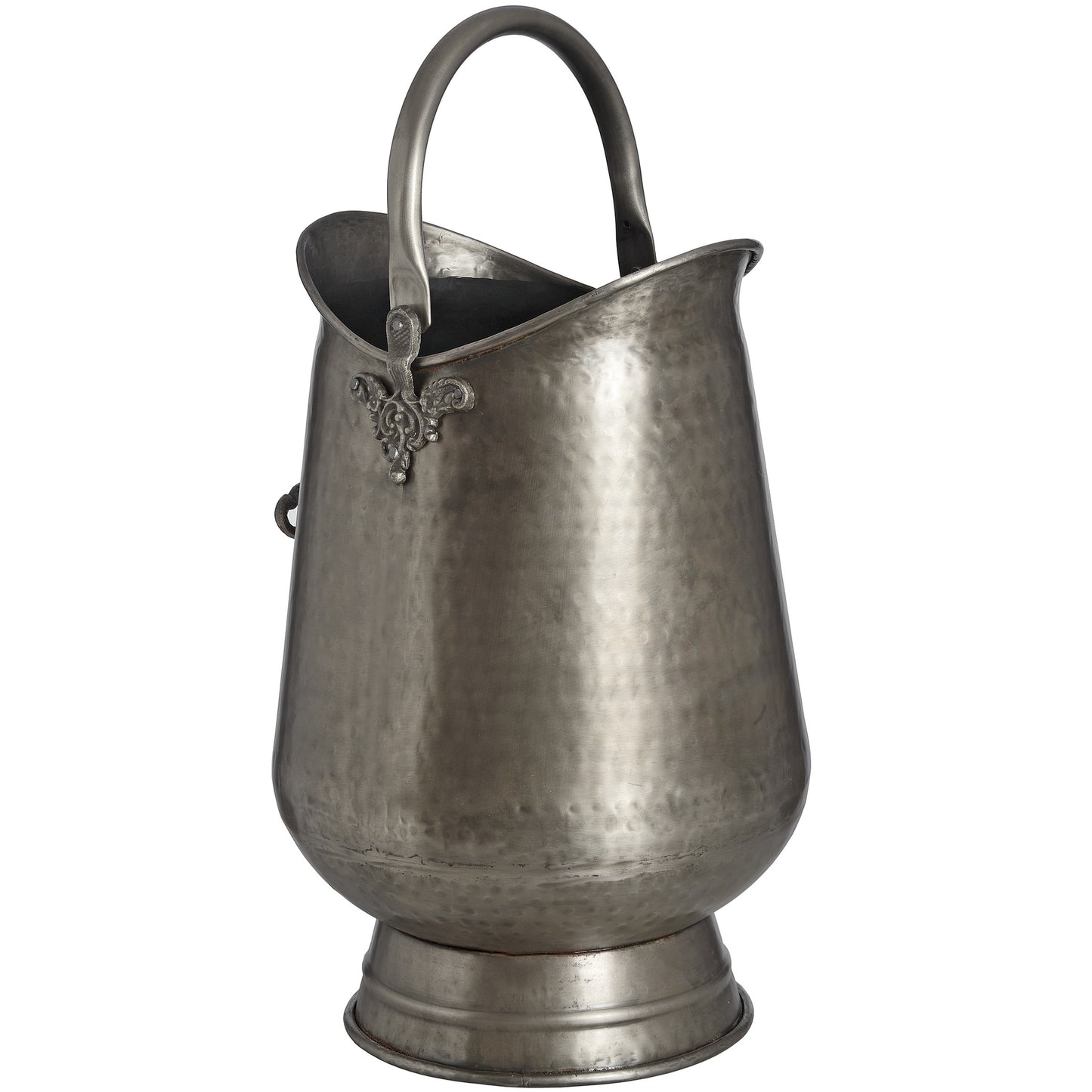 Antique-pewter-coal-bucket-side