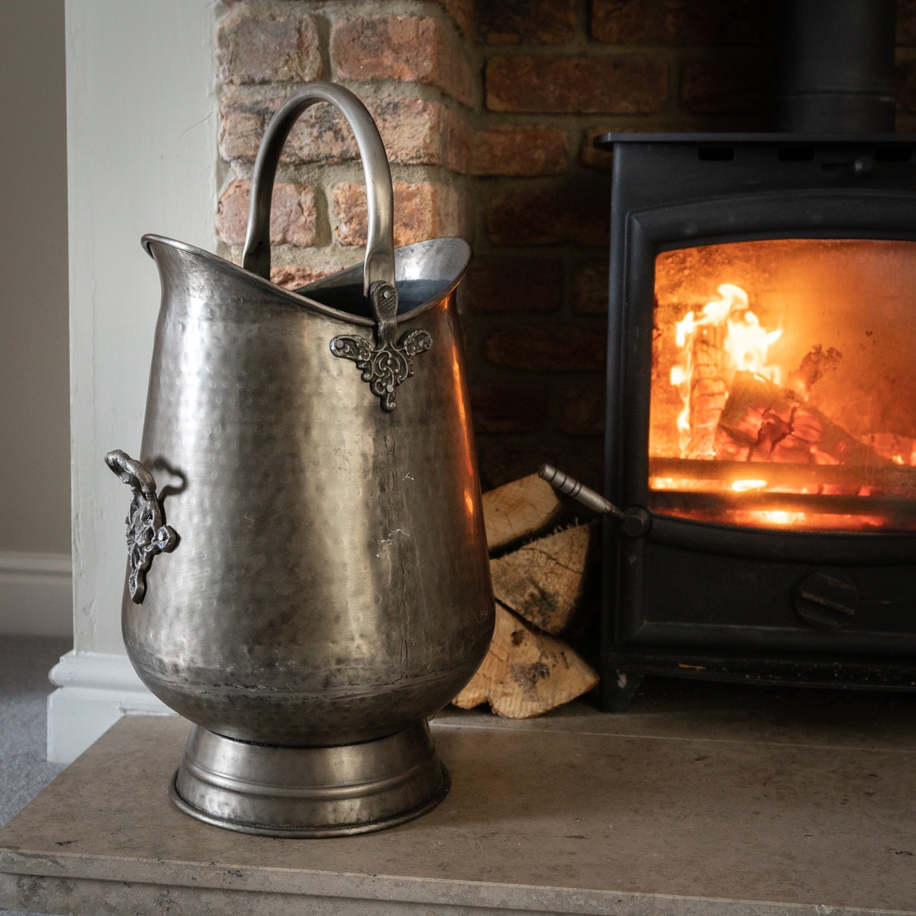 Antique-pewter-coal-bucket-fireside