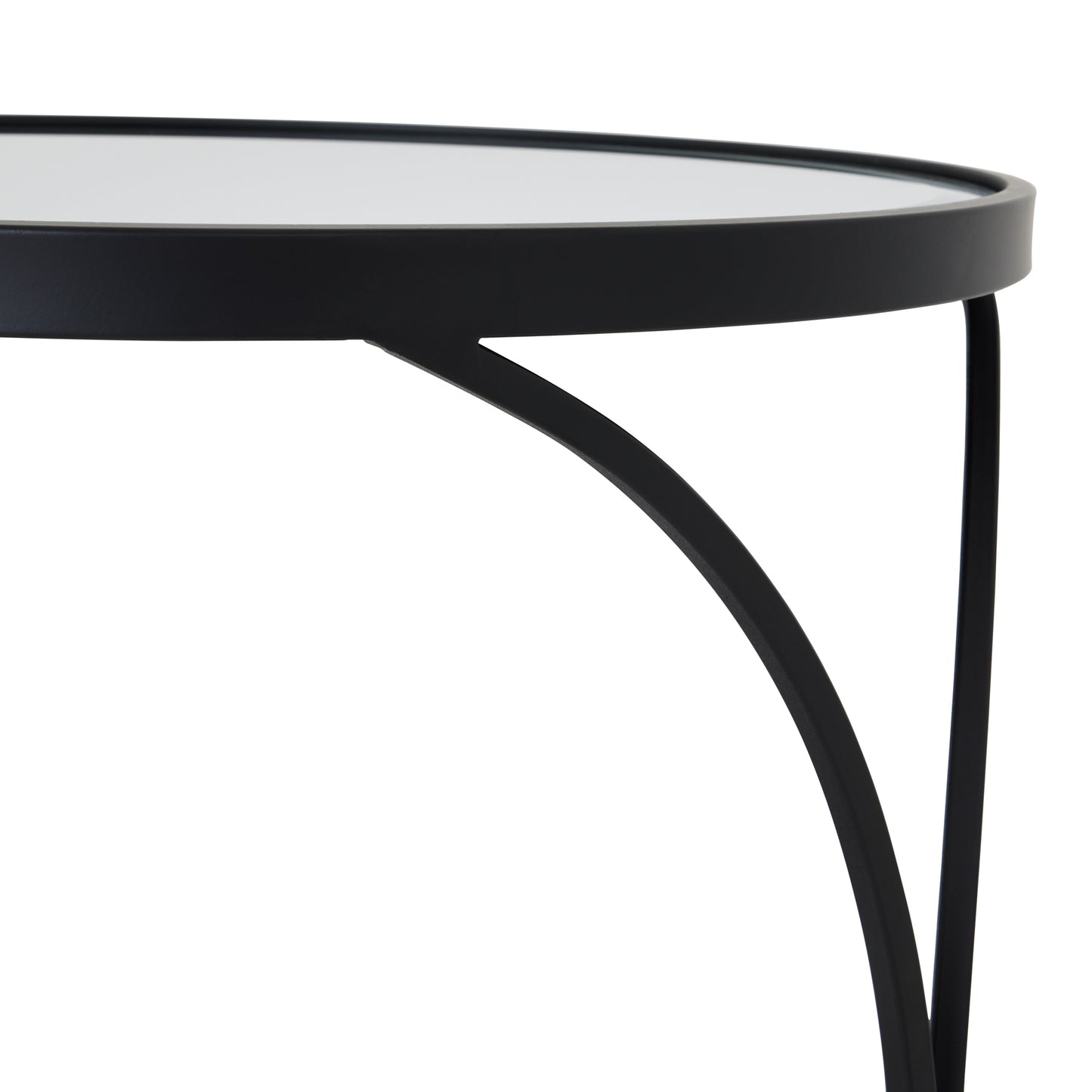 Concaved-set-two-black-mirrored-side-tables-top