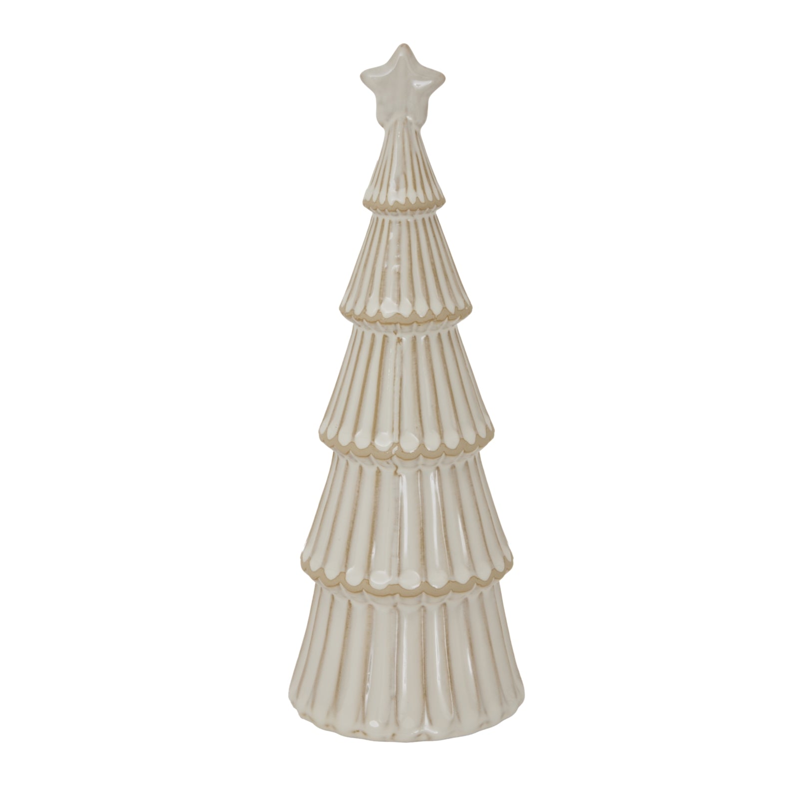 Large Alora Ceramic Snowy Layered Tree With Star