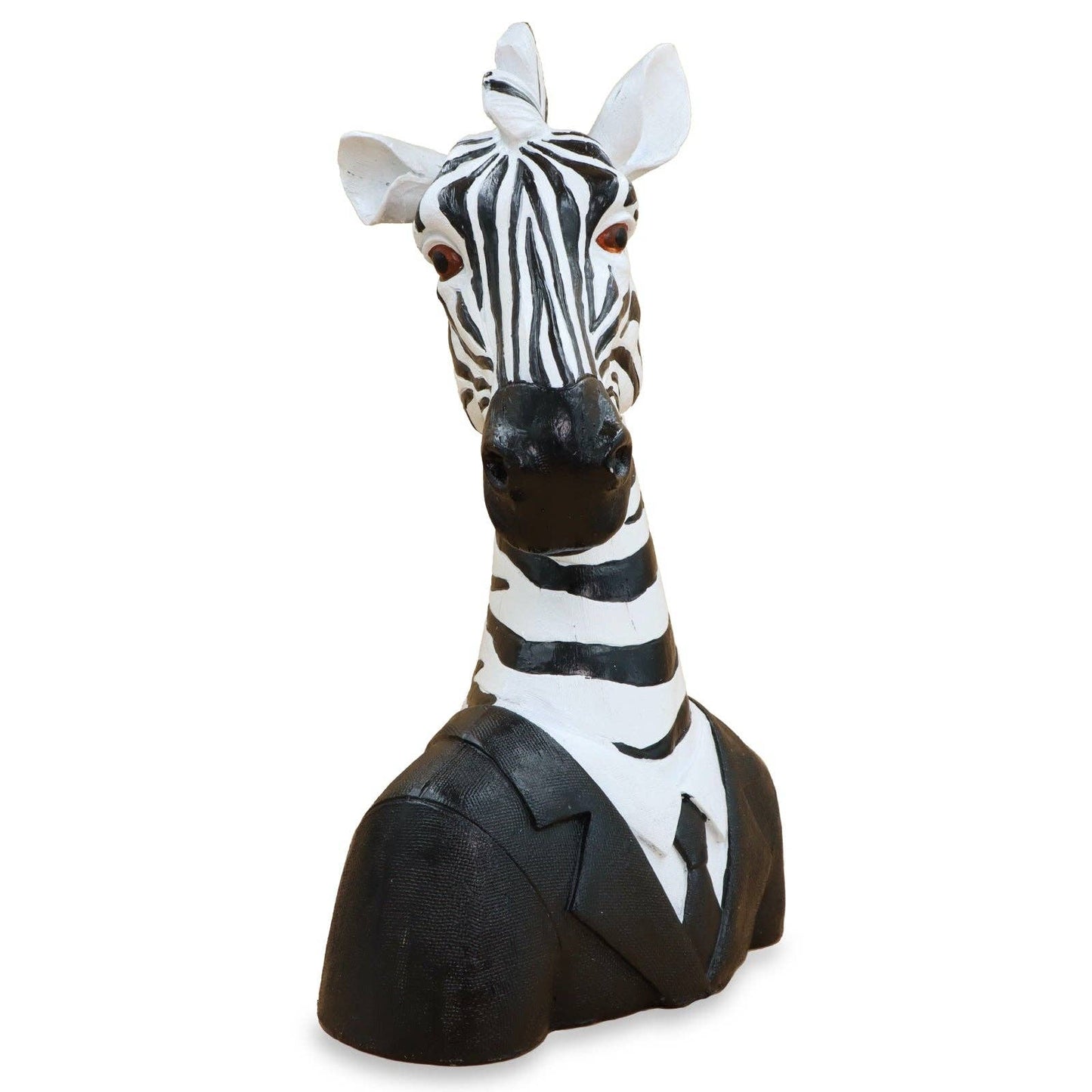 Zebra Gentleman Polyresin Sculpture