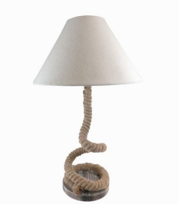 Nautical Theme Twisted Rope Lamp