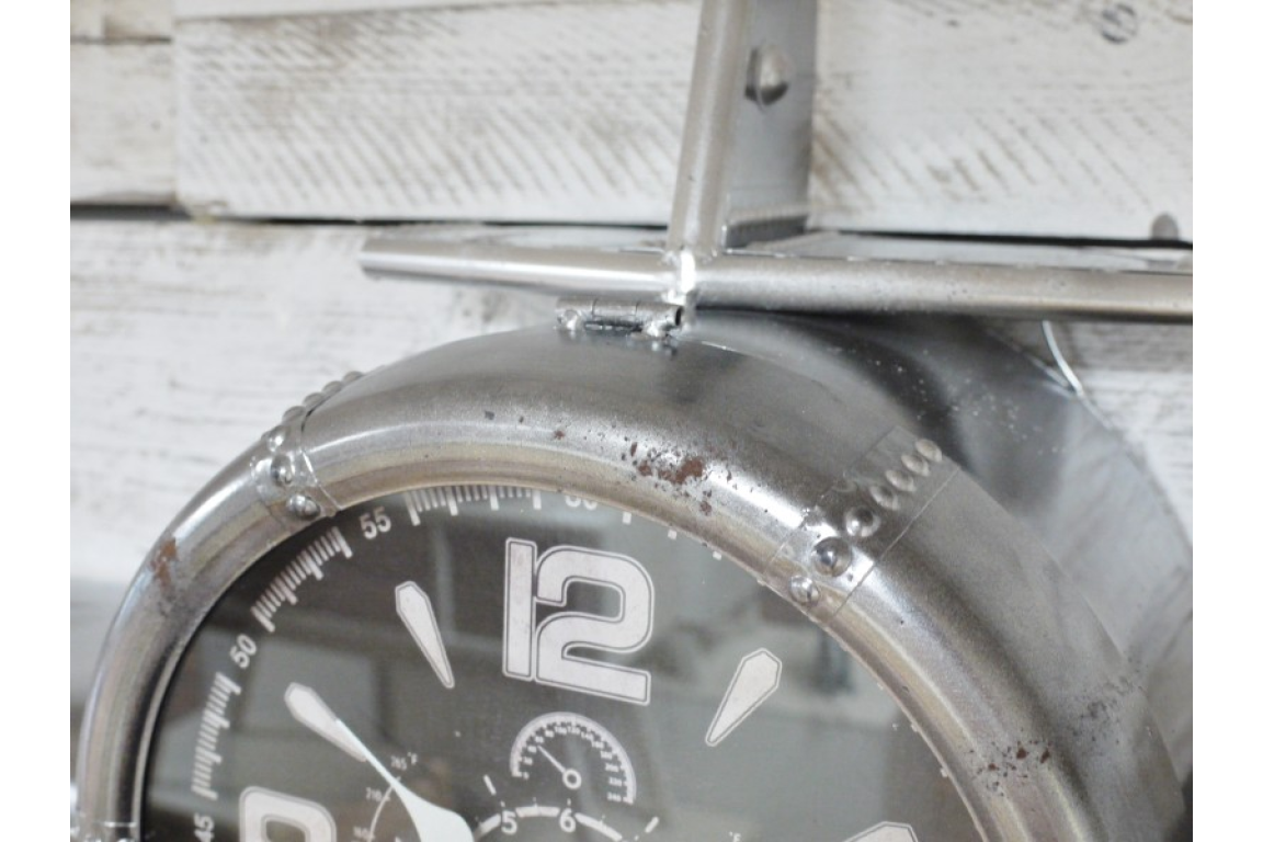 200cm Silver Aeroplane Clock