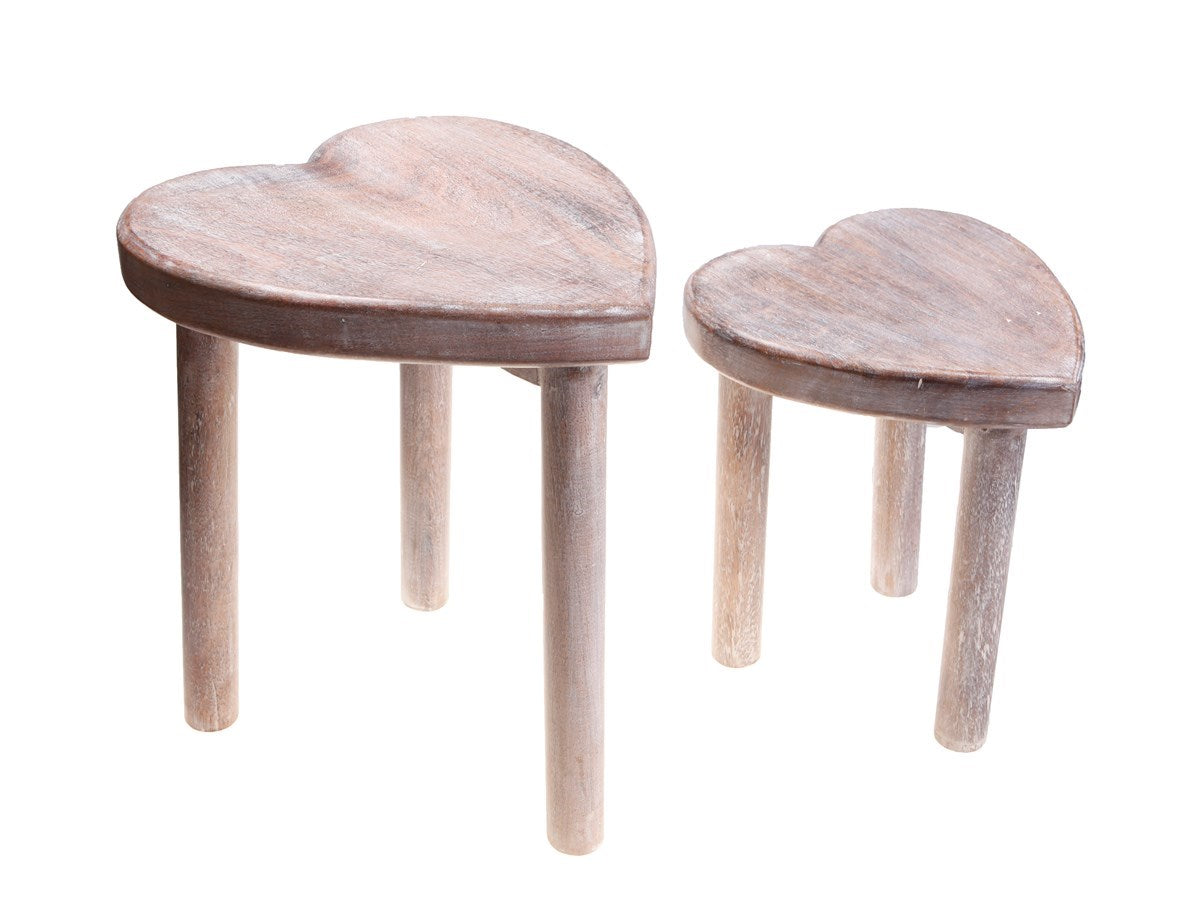 Heart Stools - Set of 2