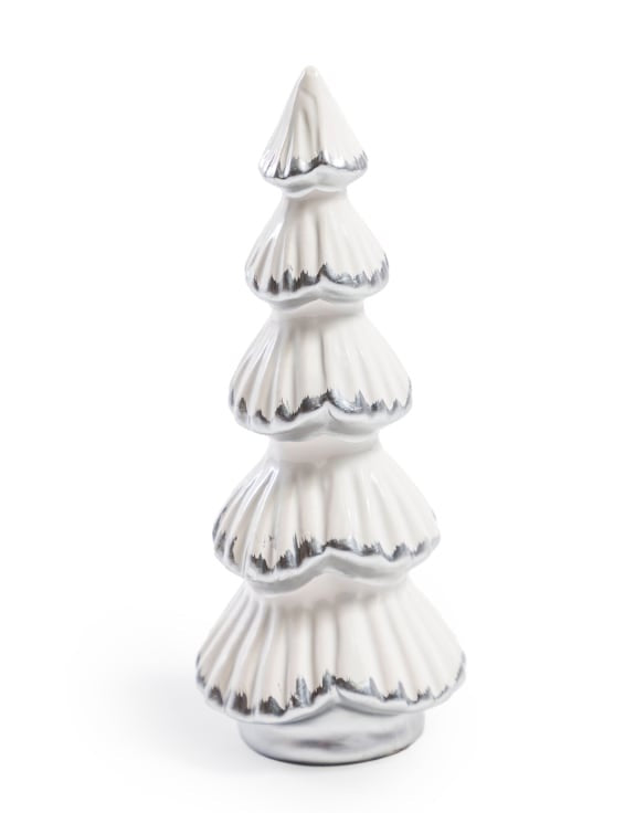 Classic White and Silver Christmas Tree