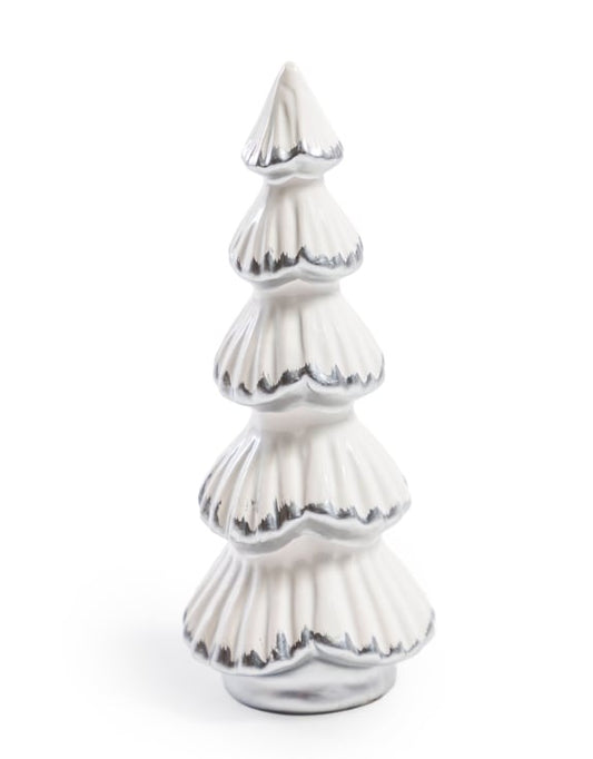 Classic White and Silver Christmas Tree