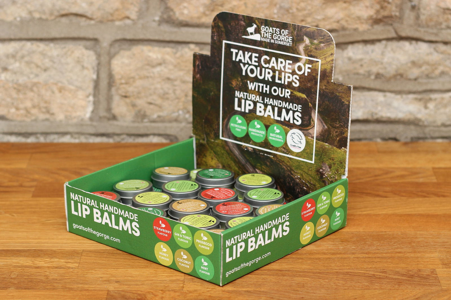 Display Box of 30 Lip Balms 6x5