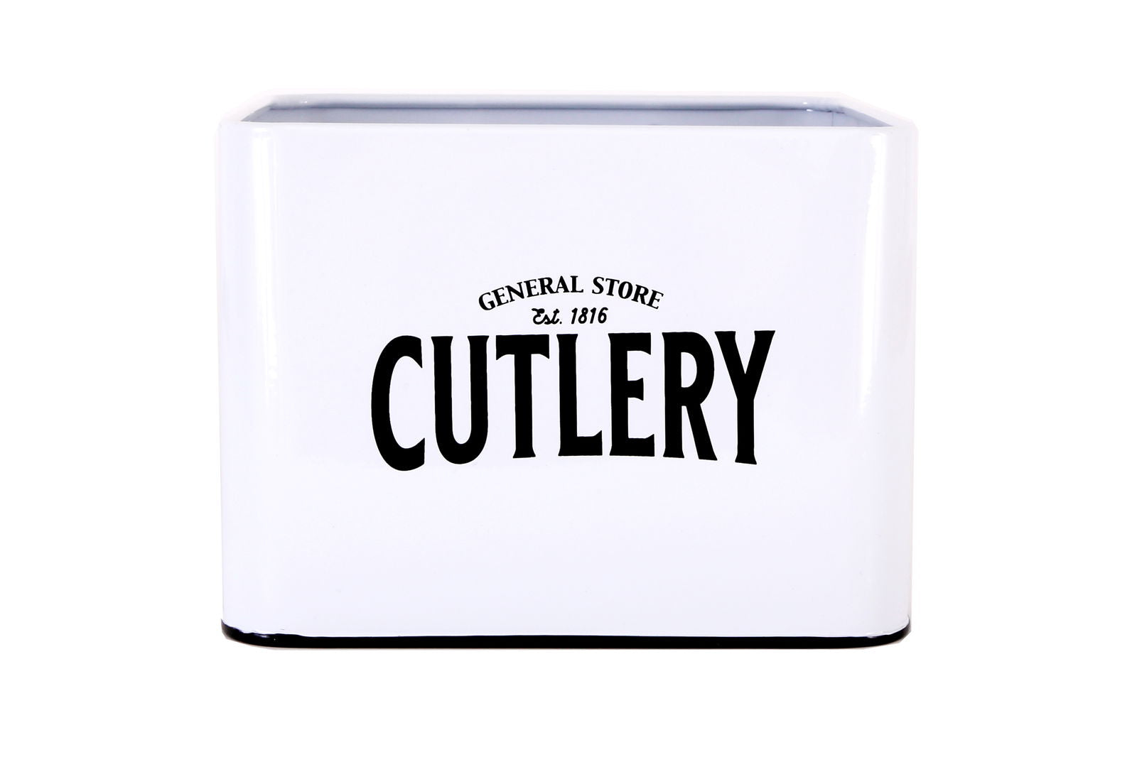 General Store Metal Cutlery Box 18x16cm