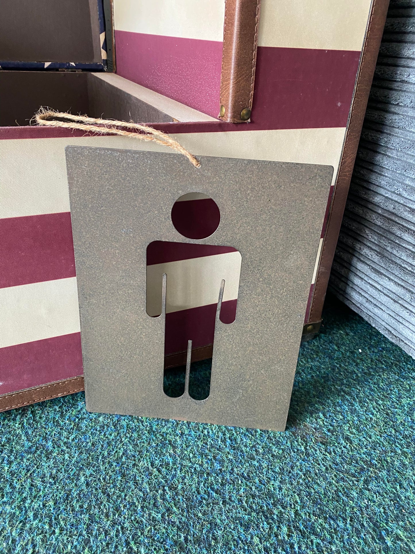 Gents Metal Rope Hanging Sign