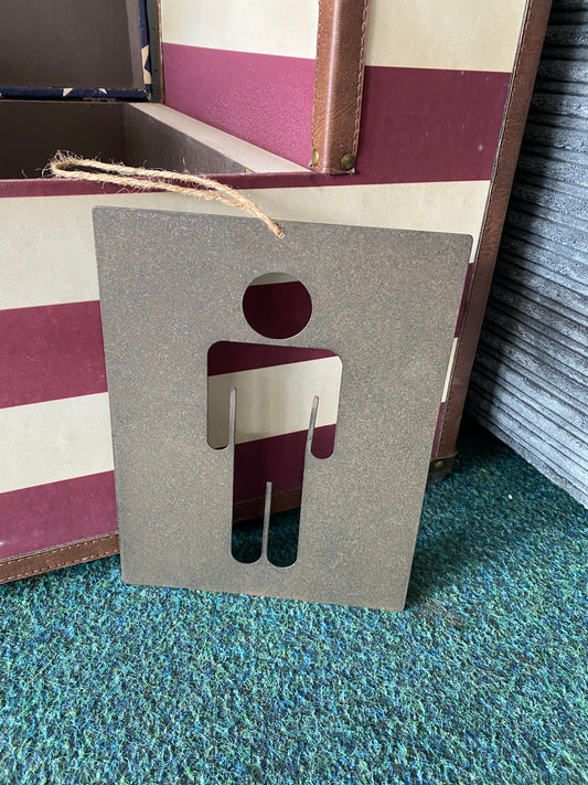 Gents Metal Rope Hanging Sign