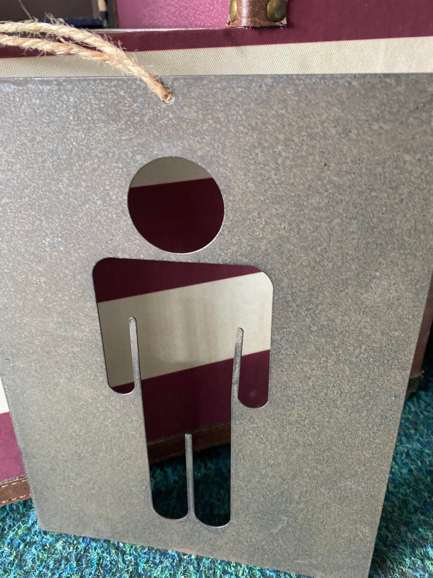 Gents Metal Rope Hanging Sign