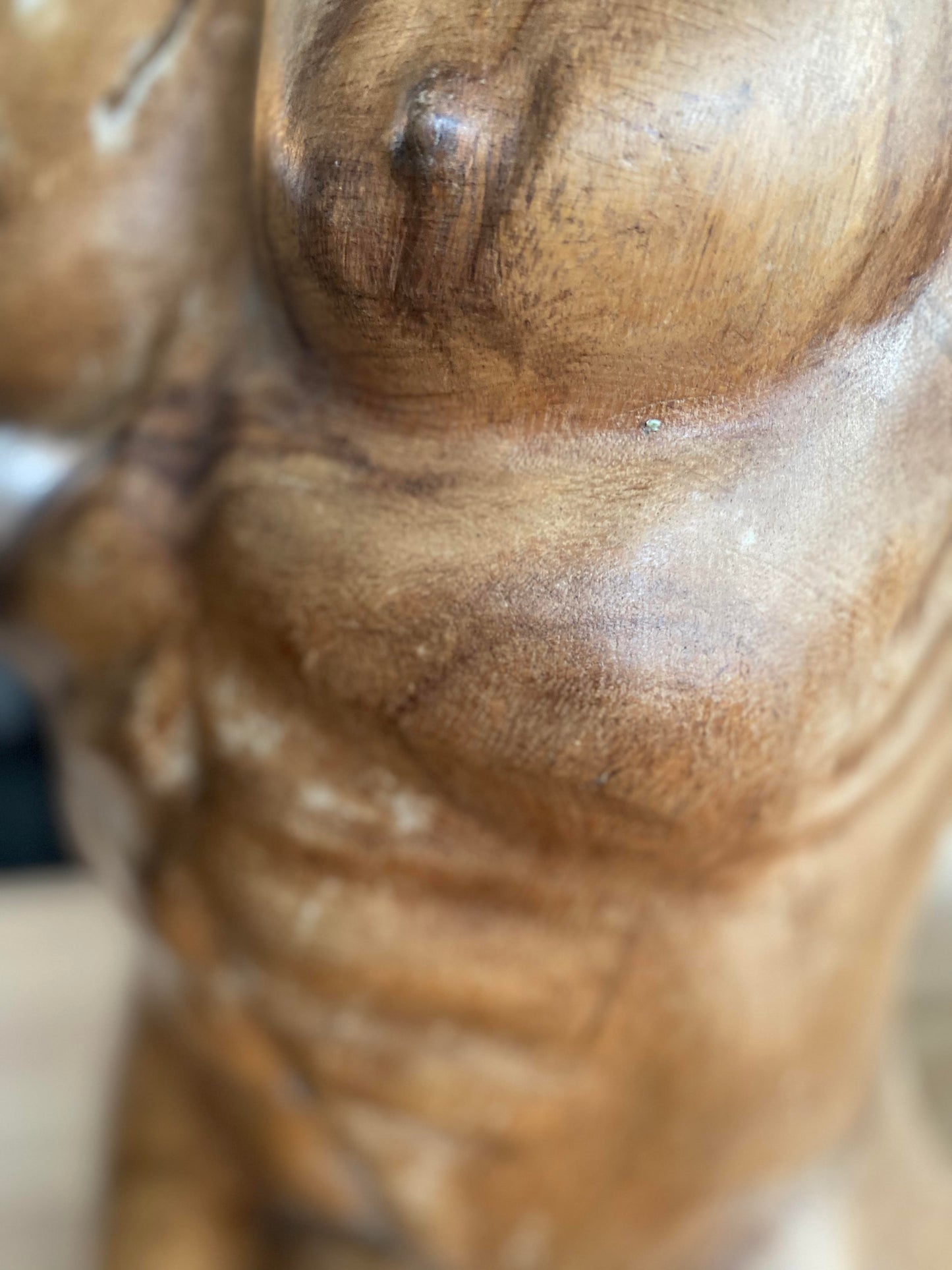 Hand Carved Male Torso