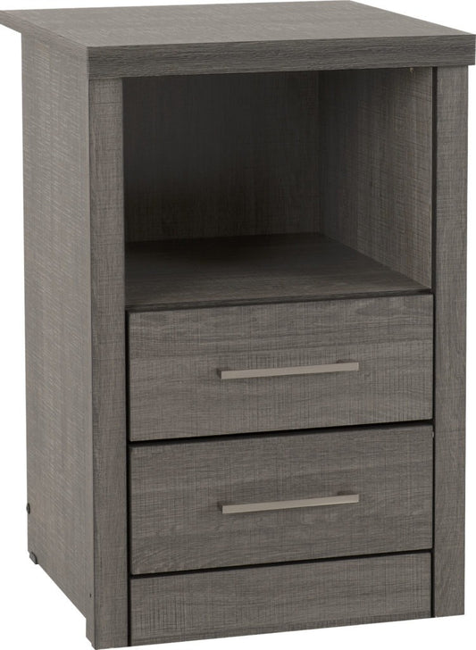 Lisbon 2 Drawer 1 Shelf Bedside Cabinet