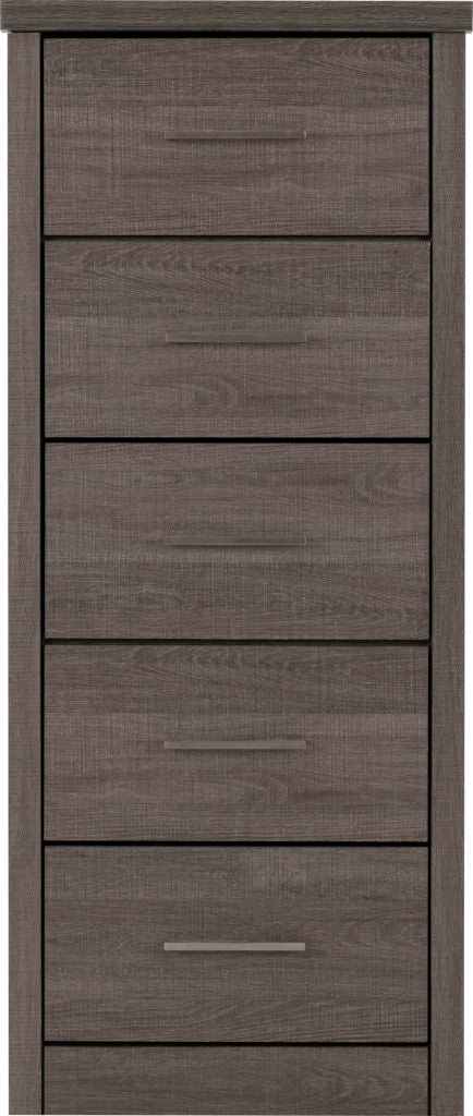 Lisbon-5-drawer-narrow-chest-front