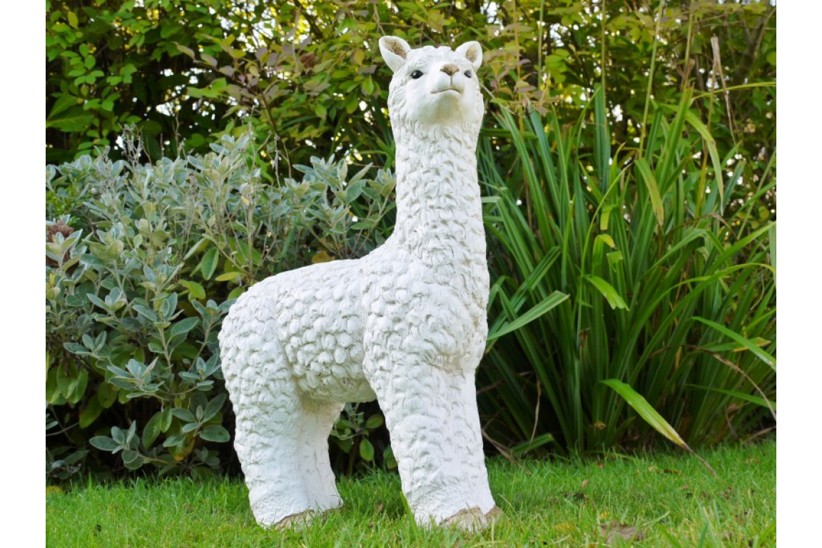 Llama-white-garden-decorative