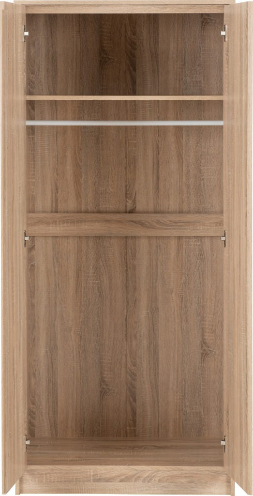 Malvern-2-door-bedroom-set-Sonoma-oak-wardrobe-open