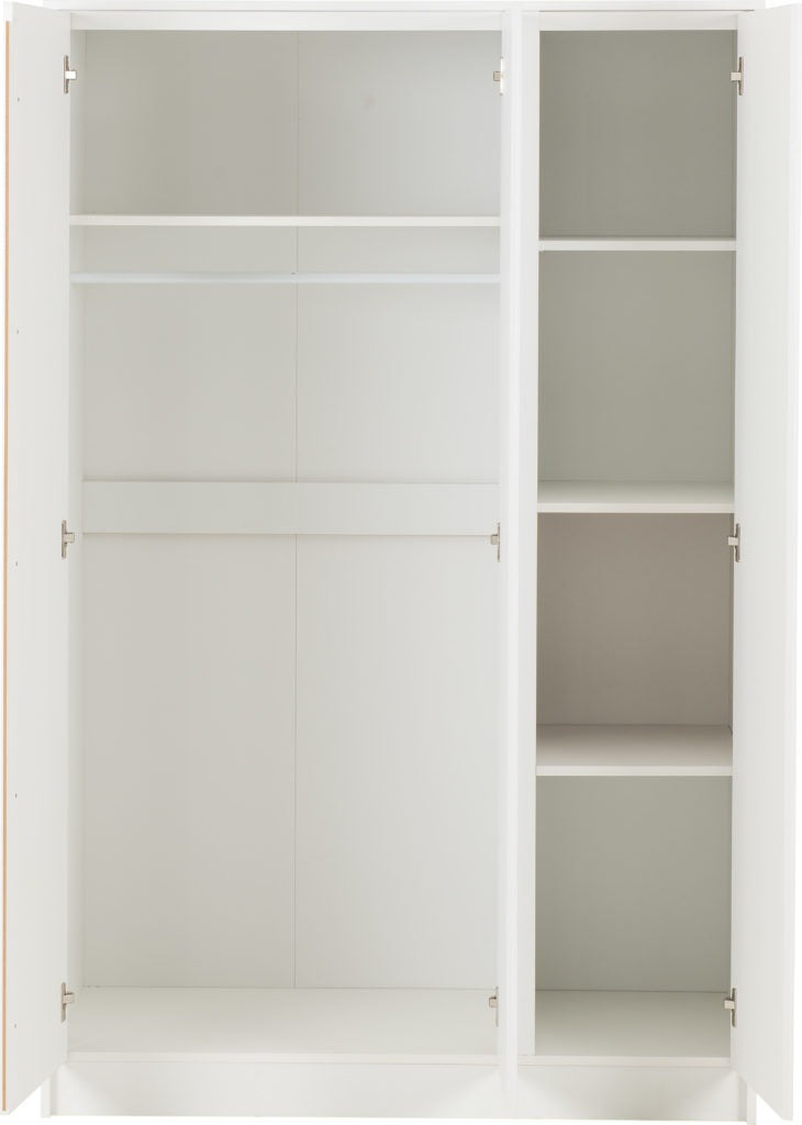 Malvern-3-door-bedroom-set-wardrobe-open-white