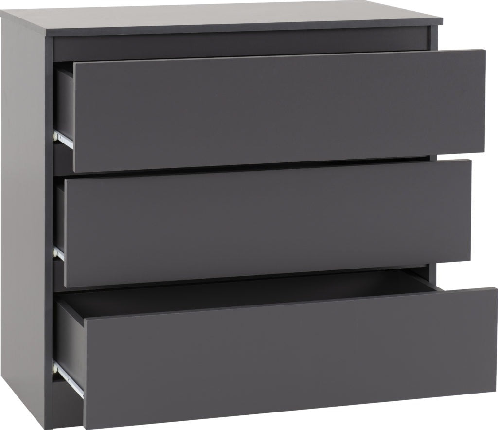 Malvern-3-drawer-chest-open-grey