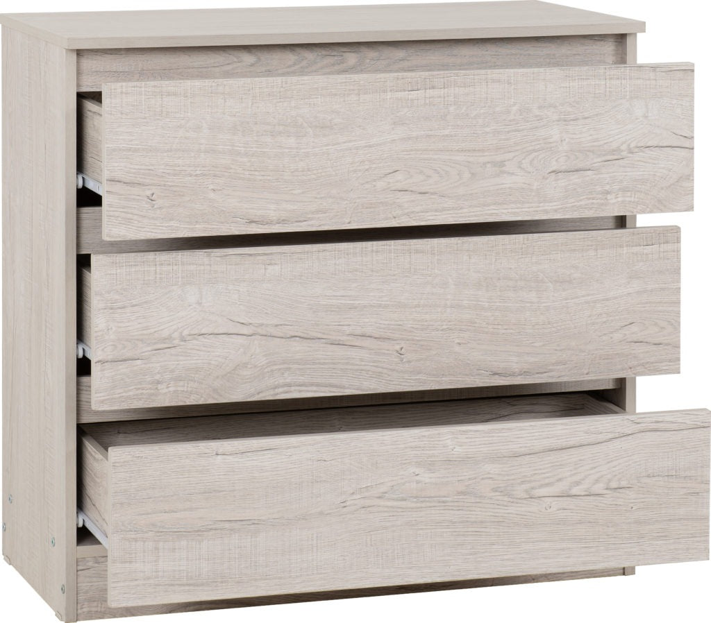 Malvern-3-drawer-chest-open-urban-snow