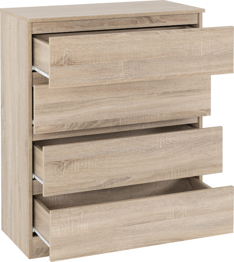 Malvern-4-drawer-chest-sonoma-oak-open