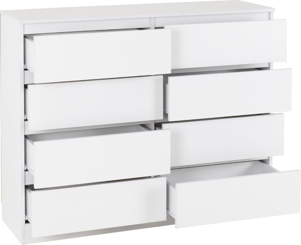 Malvern-8-drawer-chest-open-white