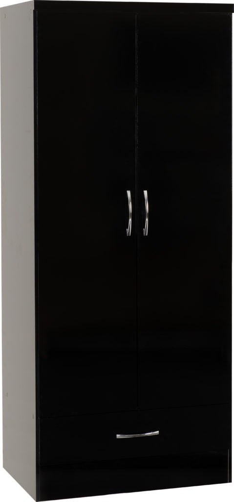 Nevada-2-door-1-drawer-black-gloss