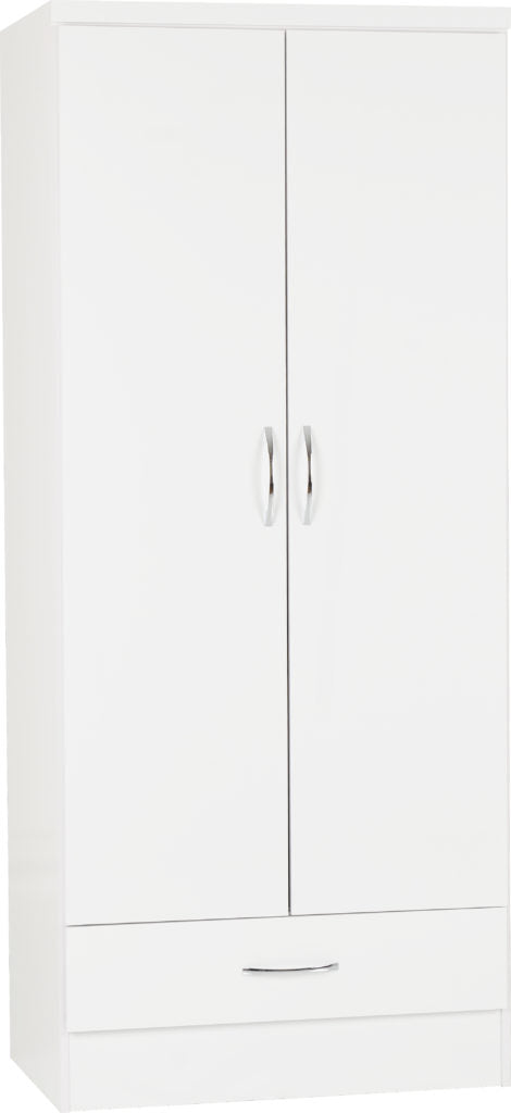 Nevada-2-door-1-drawer-white-gloss