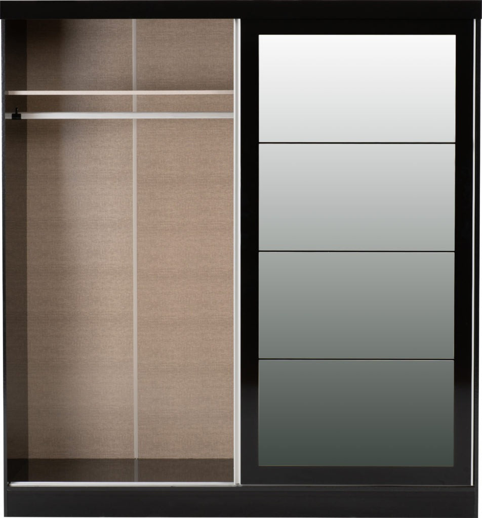 Nevada-2-door-sliding-wardrobe-black-open