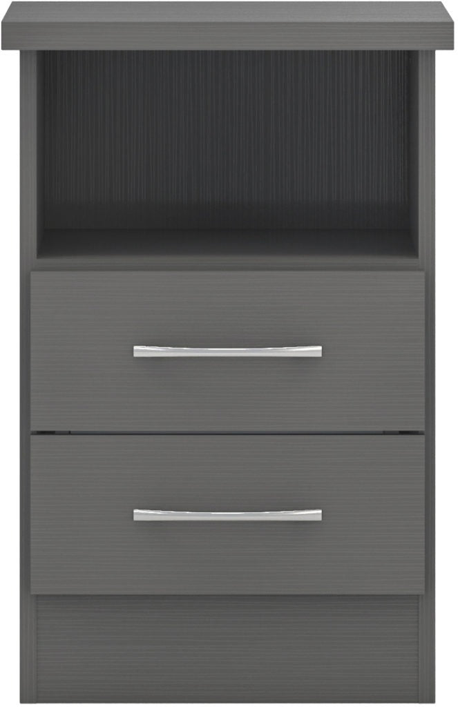 Nevada-2-drawer-bedside-3D-effect-grey-front