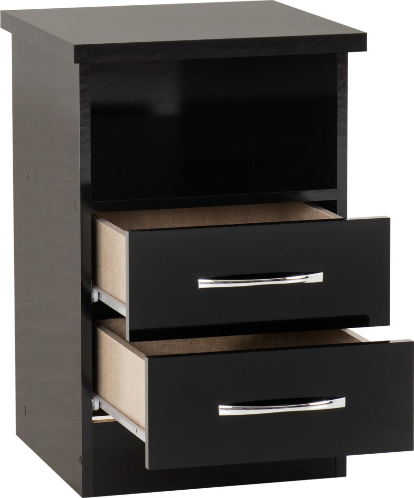 Nevada-2-drawer-bedside-open