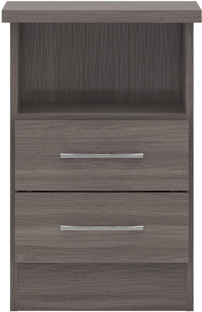 2-drawer-bedside-black-wood-grain-front