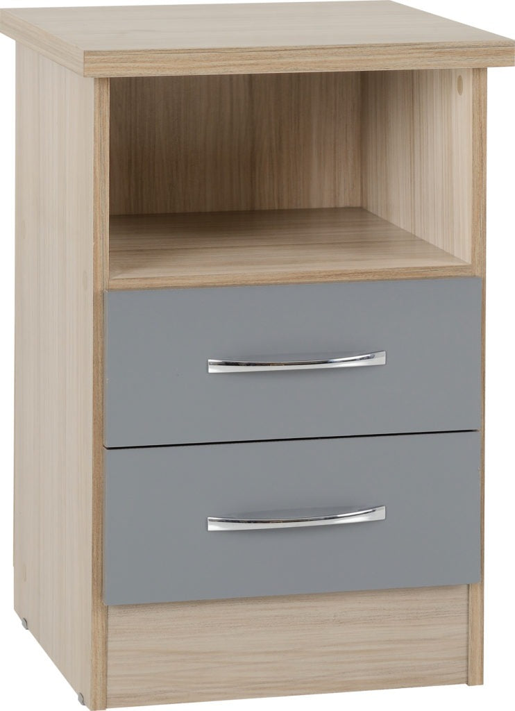 Nevada-2-drawer-bedside-oak-grey