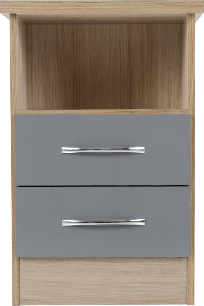 Nevada-2-drawer-bedside-oak-grey-front