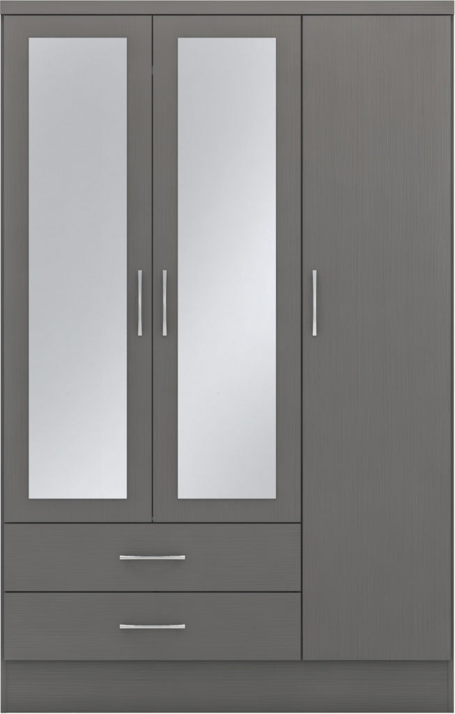 Nevada-3-door-2-drawer-wardrobe-3D-effect-grey