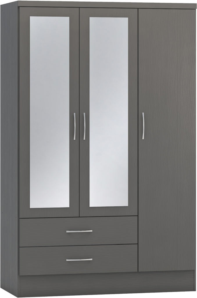 Nevada-3-door-2-drawer-wardrobe-3D-effect-grey