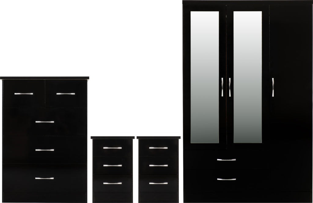 Nevada-4-piece-bedroom-set-black-gloss