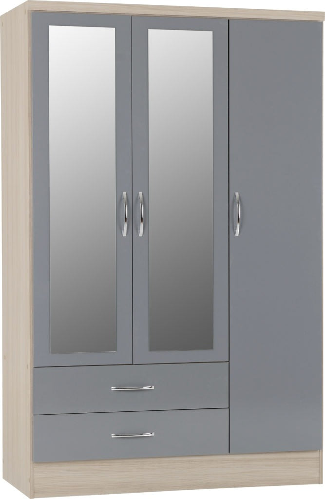 Nevada-3-door-2-drawer-wardrobe-grey-oak